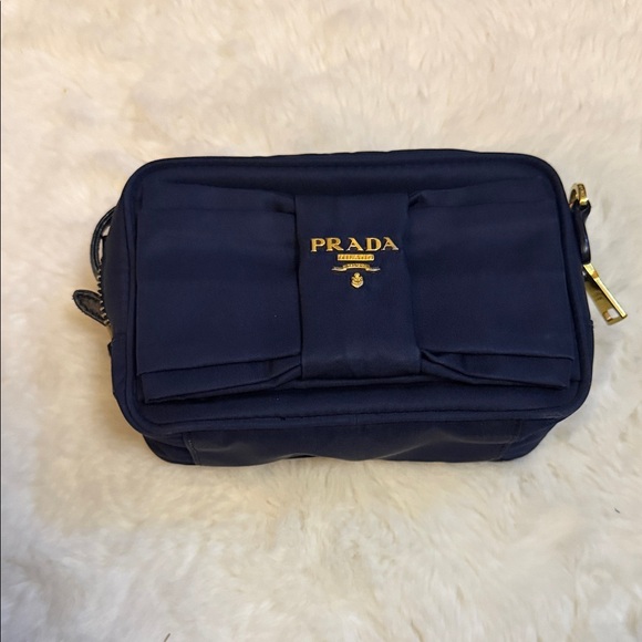 Prada NavyBag with Gold Details
